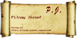 Pilnay József névjegykártya